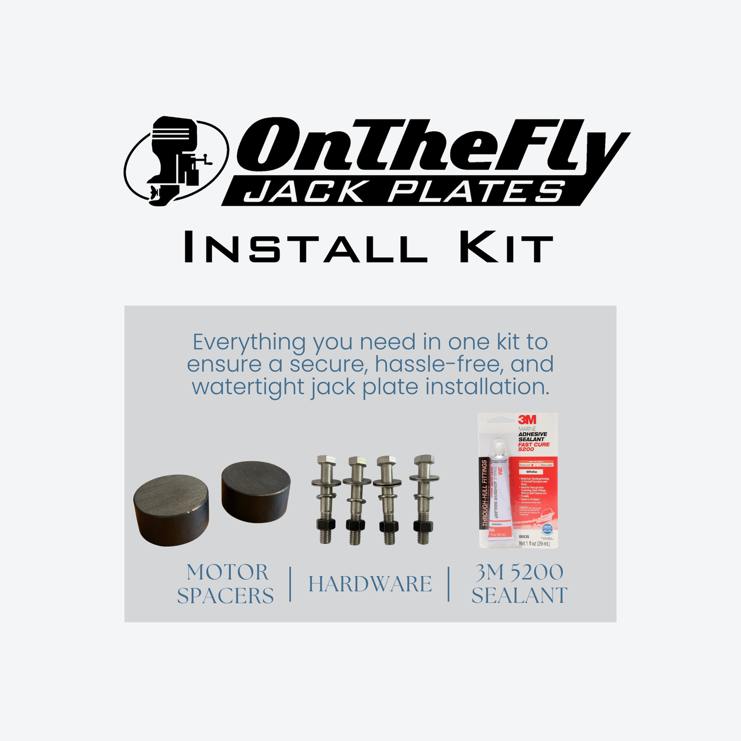 Jack Plate Mounting Kit (for On The Fly Jack Plates | Manual and Electric Jack Plates)